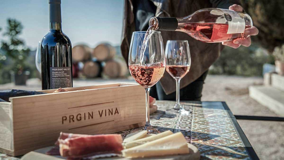 Weinverkostung im Weingut Prgin in Primošten