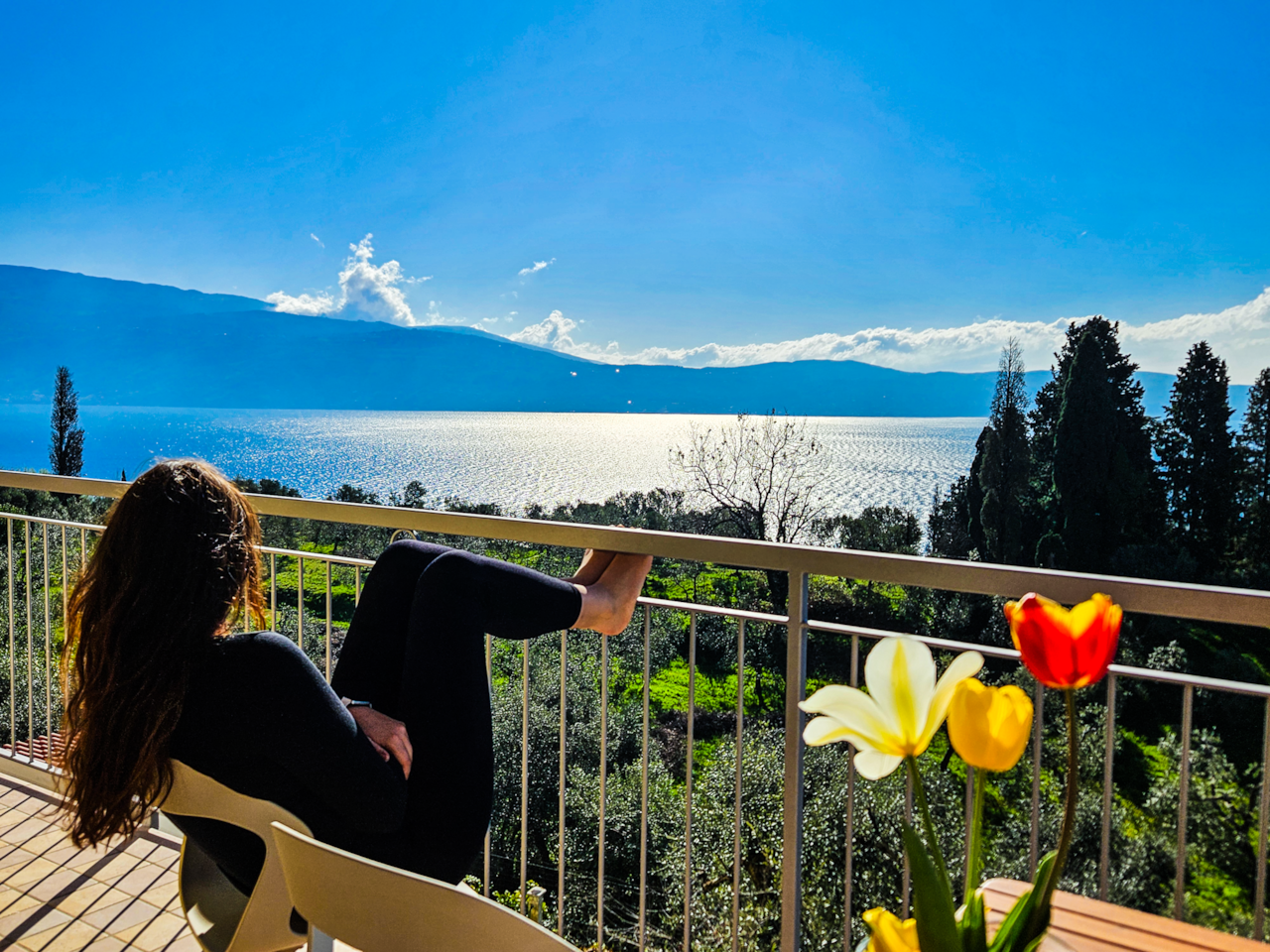 The breathtaking view of the lake