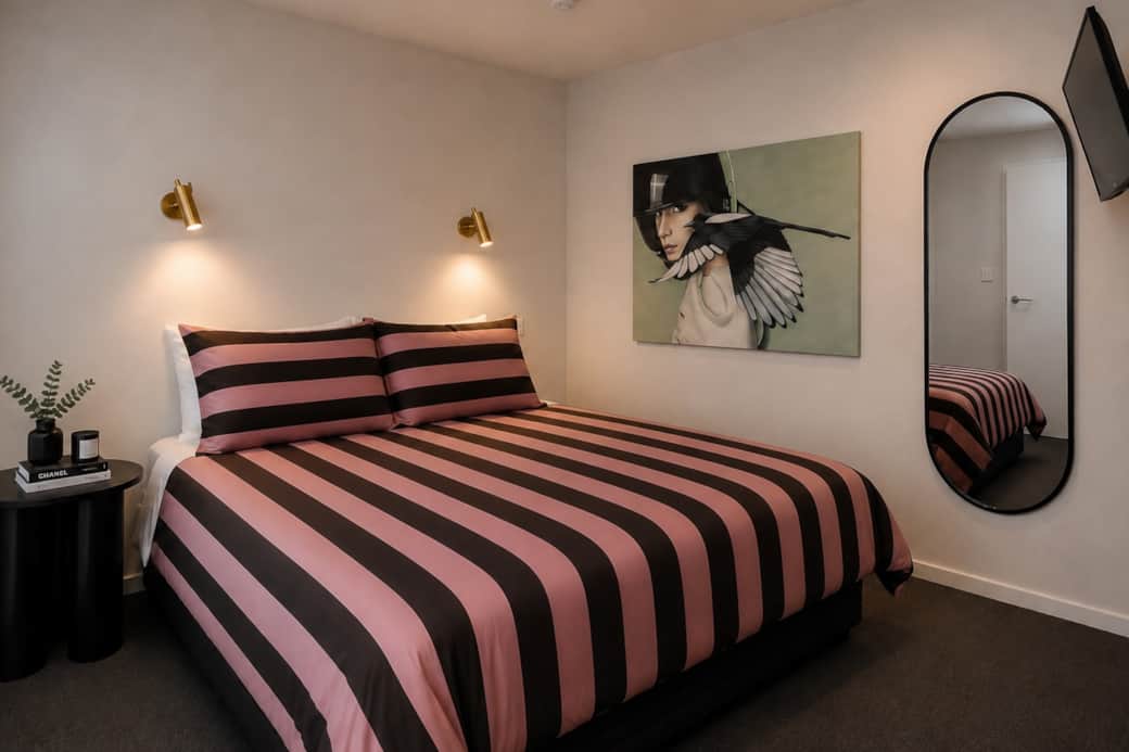 Queen bed with a plush pillow-top mattress for a restful night's sleep Queen bed with a plush pillow-top mattress for a restful night's sleep