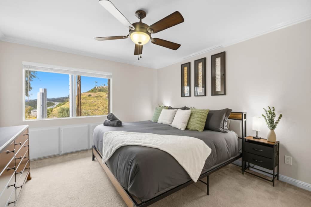 Primary Bedroom, Full of Natural Light & Modern Decor