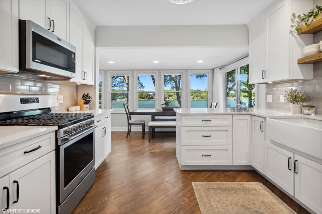 Updated Kitchen With Quartz Counters, Newer Appliances, &amp; White Cabinets