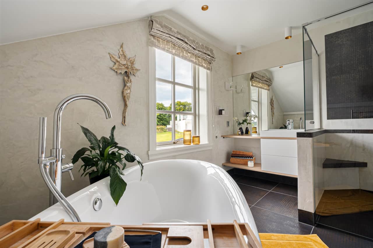 Unwind in serene surroundings after a day by the fjord.