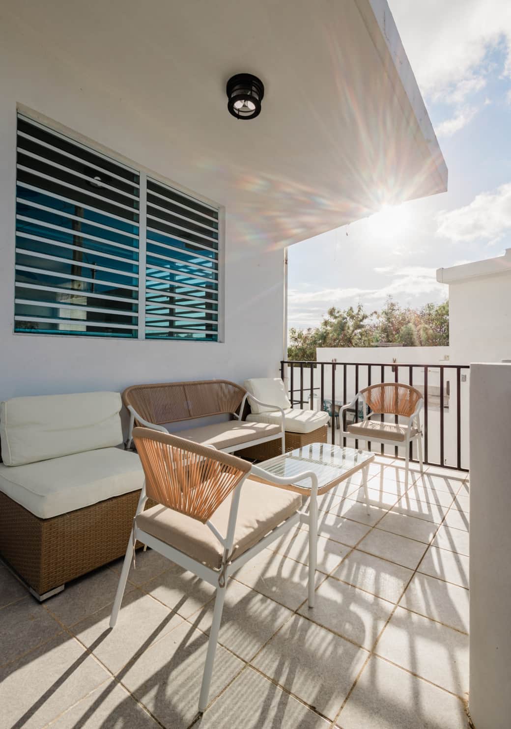 Front porch lounge area