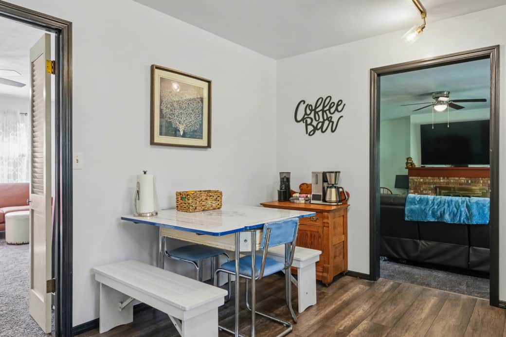 Chef's Kitchen with everything you need to prepare a meal or enjoy a warm beverage.