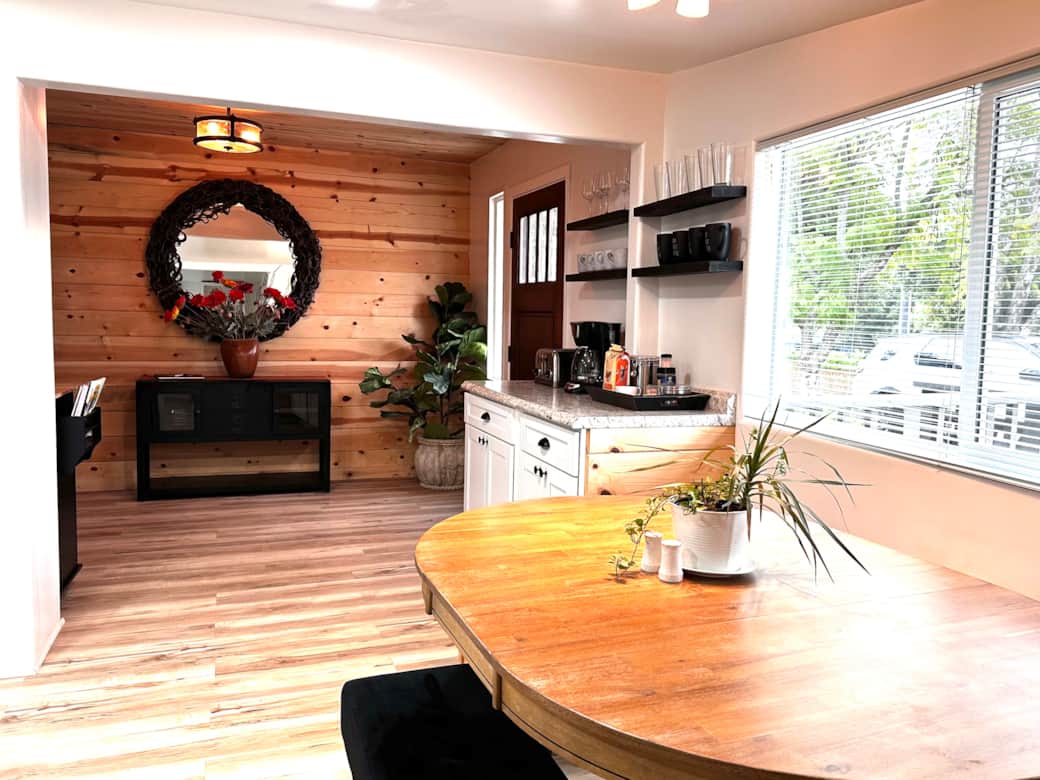 Lots of natural wood will make you feel right at home as soon as you enter the Farmhouse.
