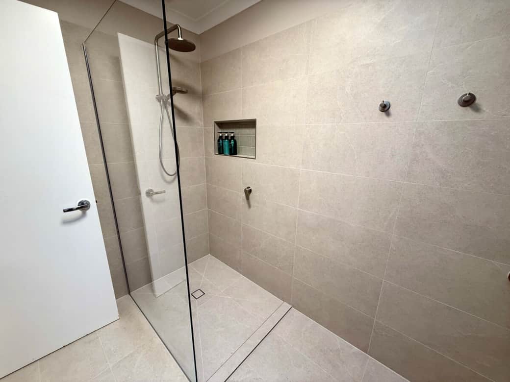 Newly renovated bathroom with large walk in shower.  Shampoo, Conditioner & Body Soap supplied.