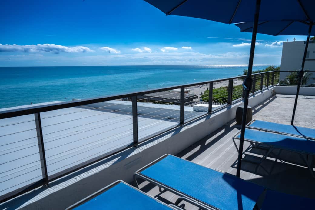Ocean view from spa