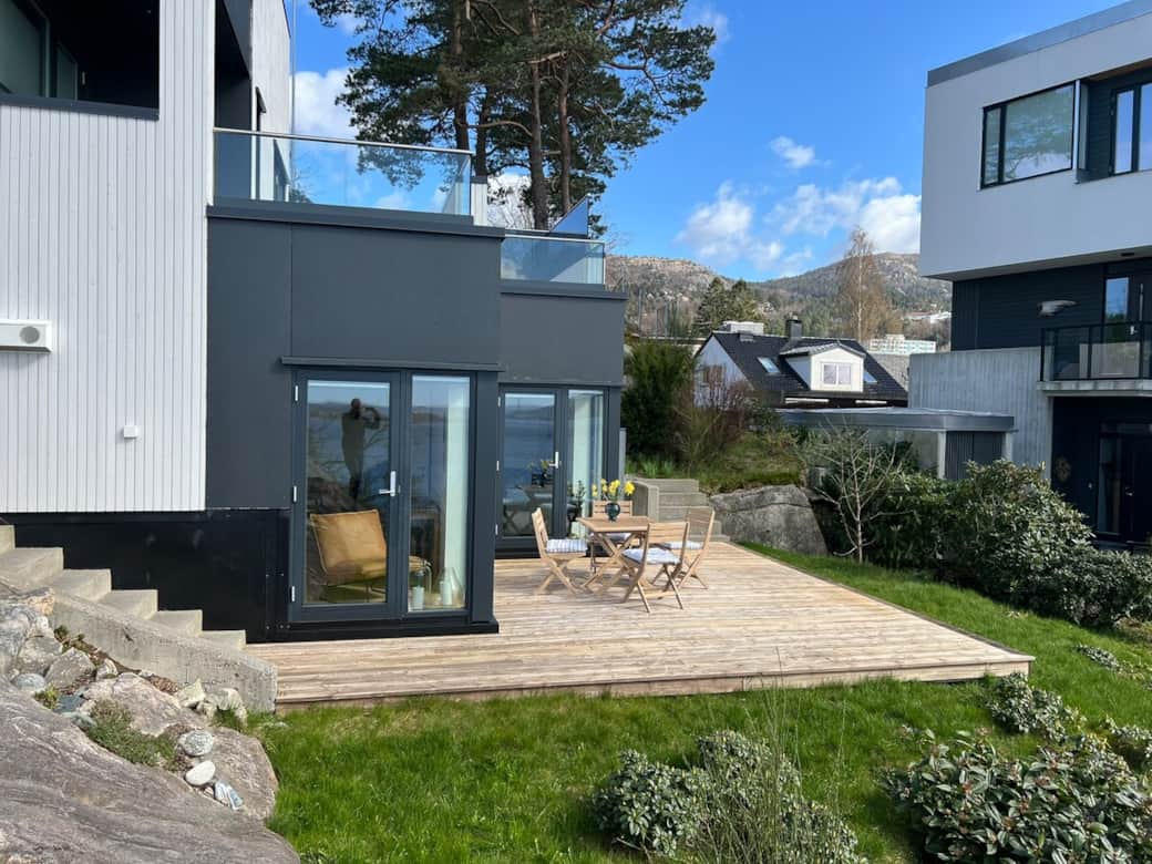 There are two exits to the terrace. The one on the left in the picture is from bedroom 2, while the There are two exits to the terrace. The one on the left in the picture is from bedroom 2, while the