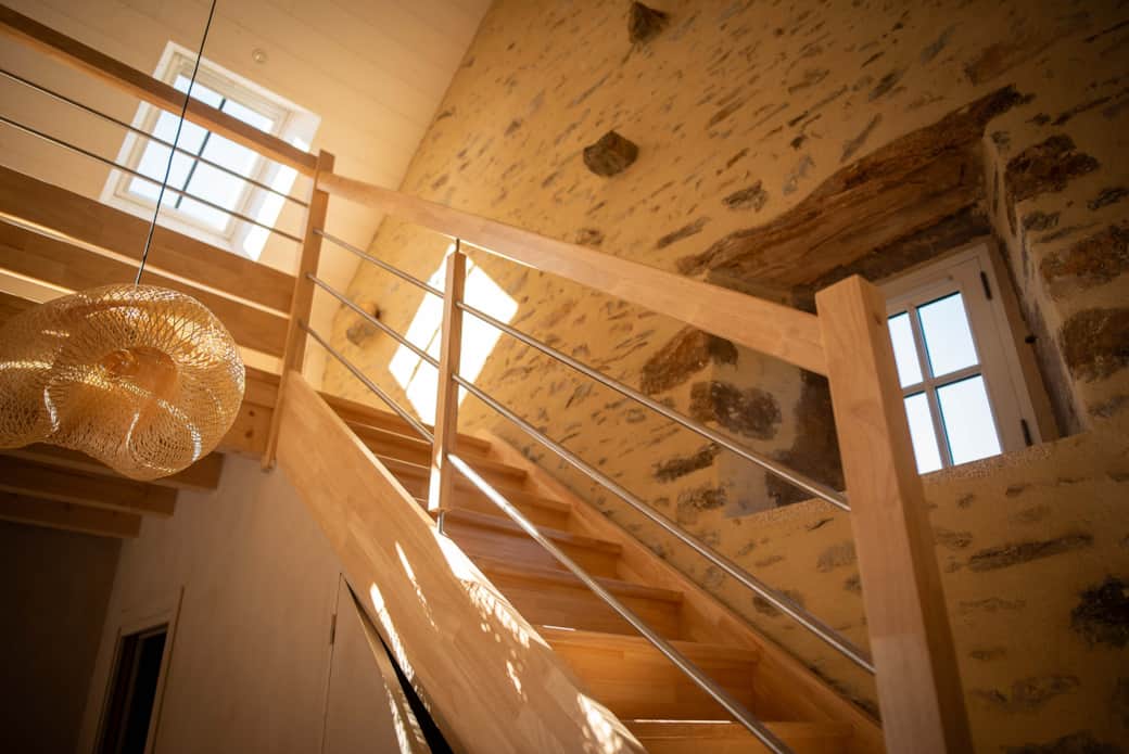 L'escalier dans la petite grange