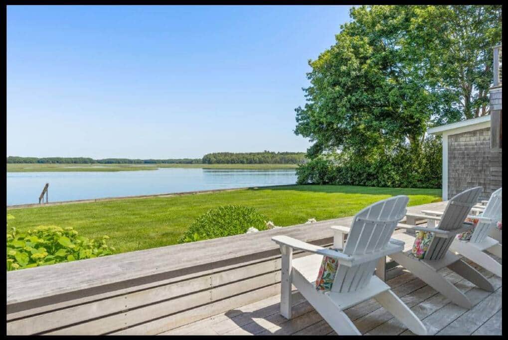 Enjoy a drink on the back porch