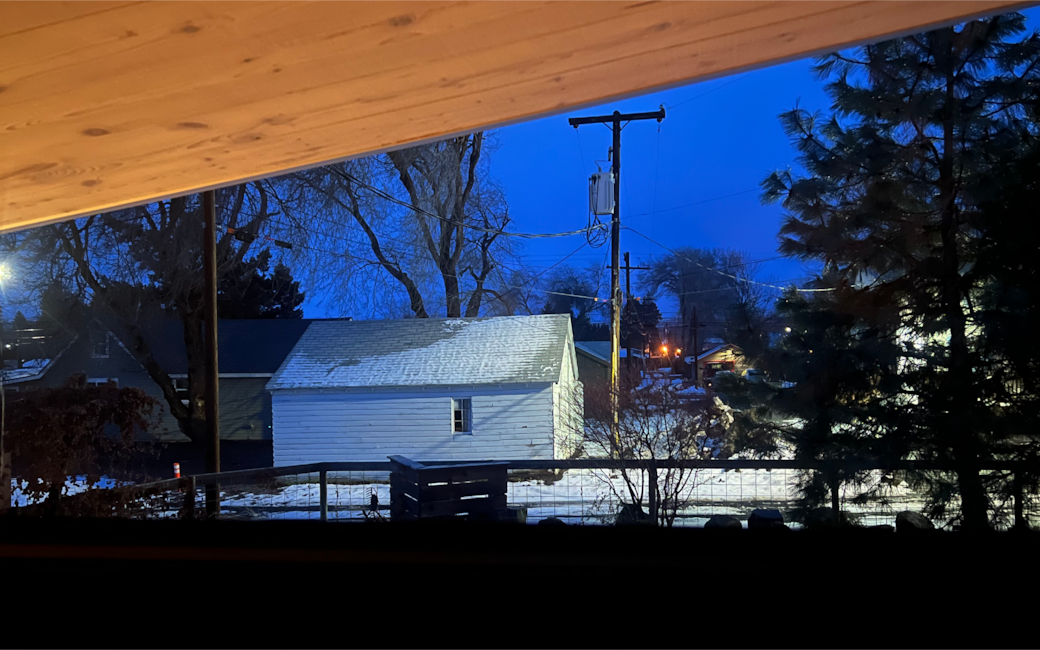 Winter nocturn from the loft
