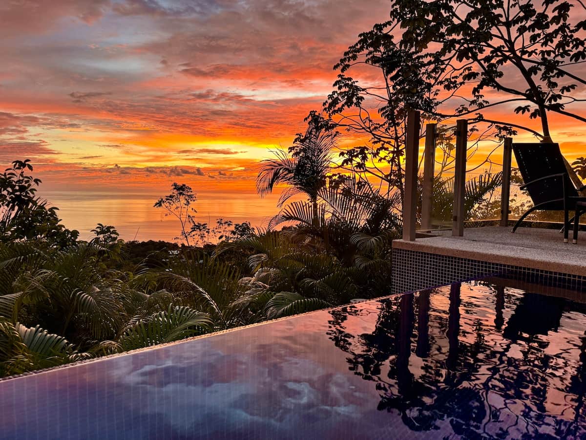 Dramatic Sunset views from the infinity pool.