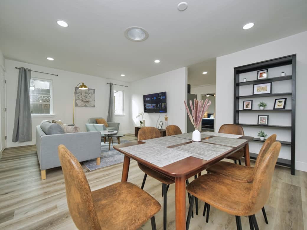 Gather around the dining table and enjoy delicious meals with loved ones.