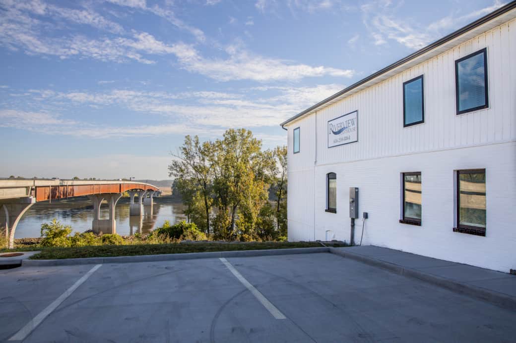 Beautiful view of the Missouri River and bridge from the house