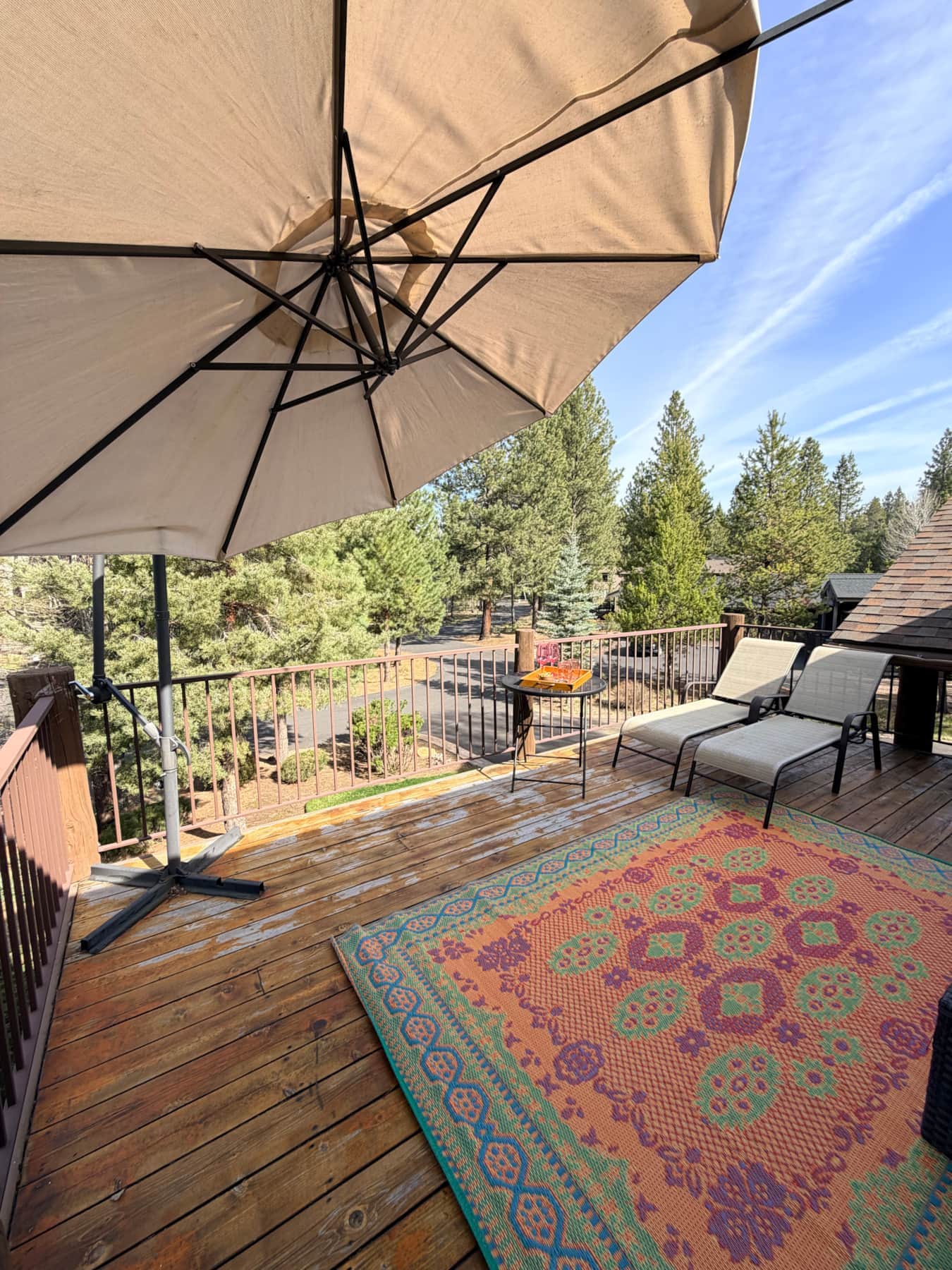 TWO decks to enjoy your coffee, happy hour and host meals