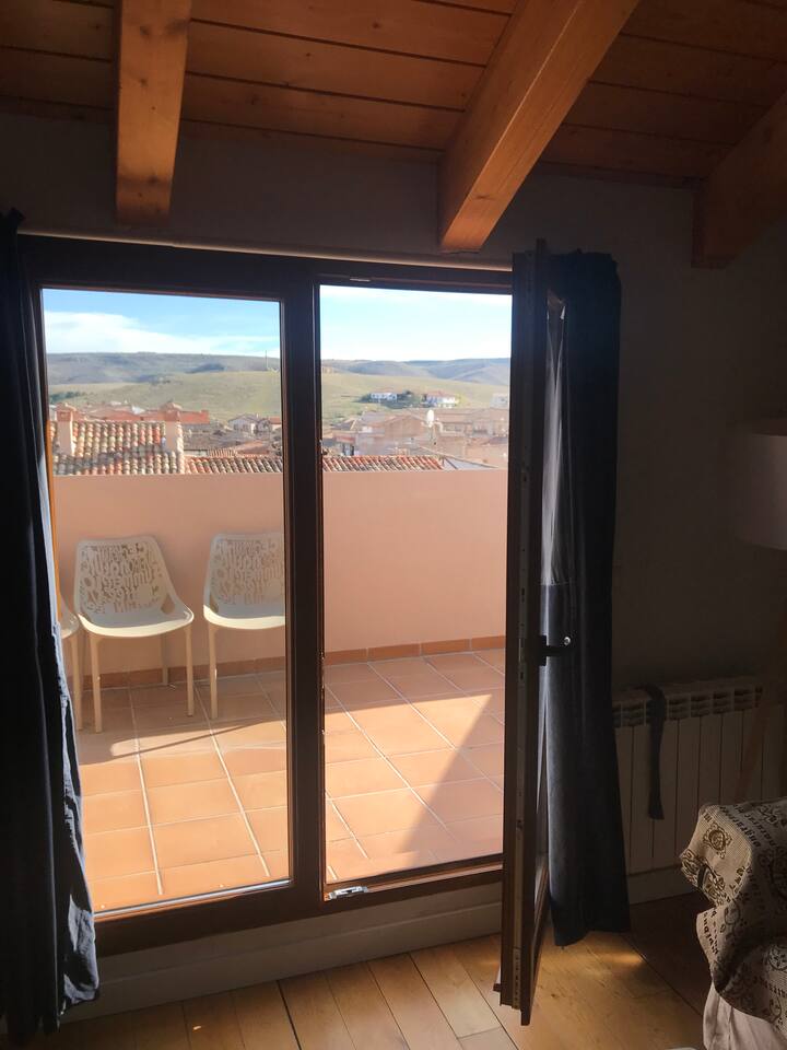 Salida a la terraza del ático