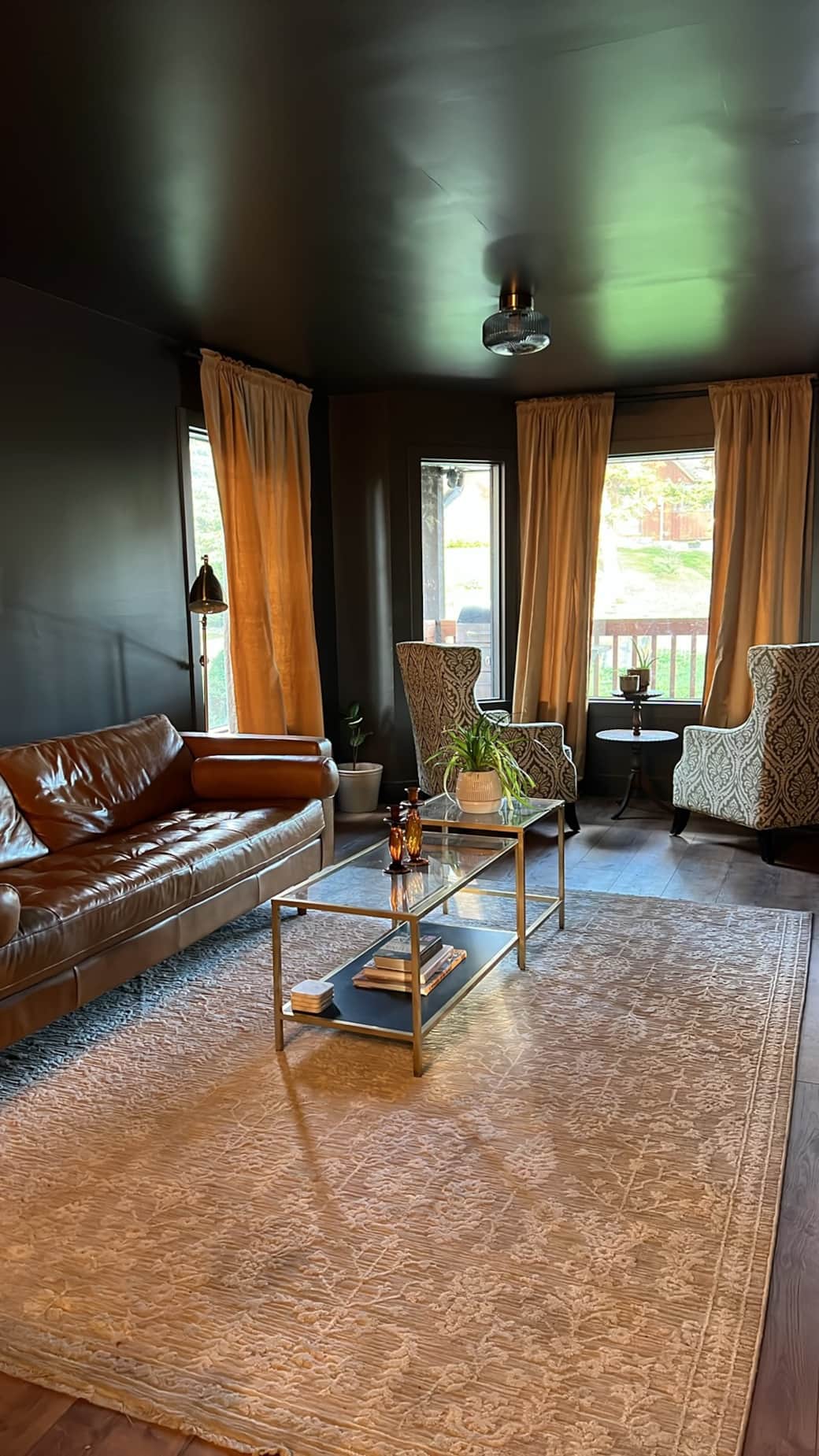 Another view from our front sitting room—warm, welcoming, and filled with light.