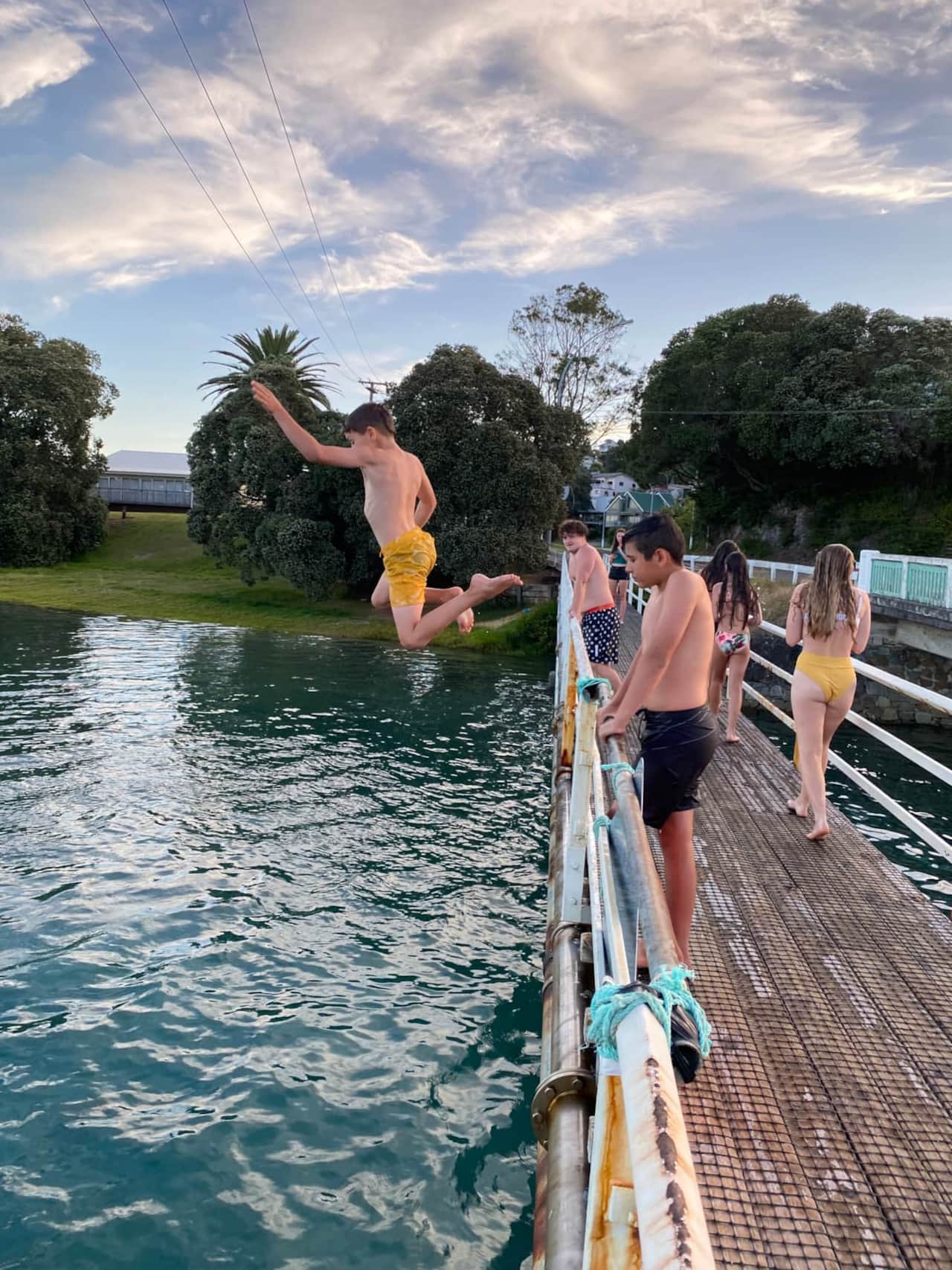 jumping off the famous Pepe Bridge