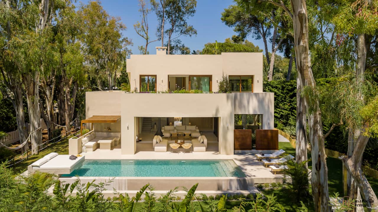 Luxury beach villa with private pool.