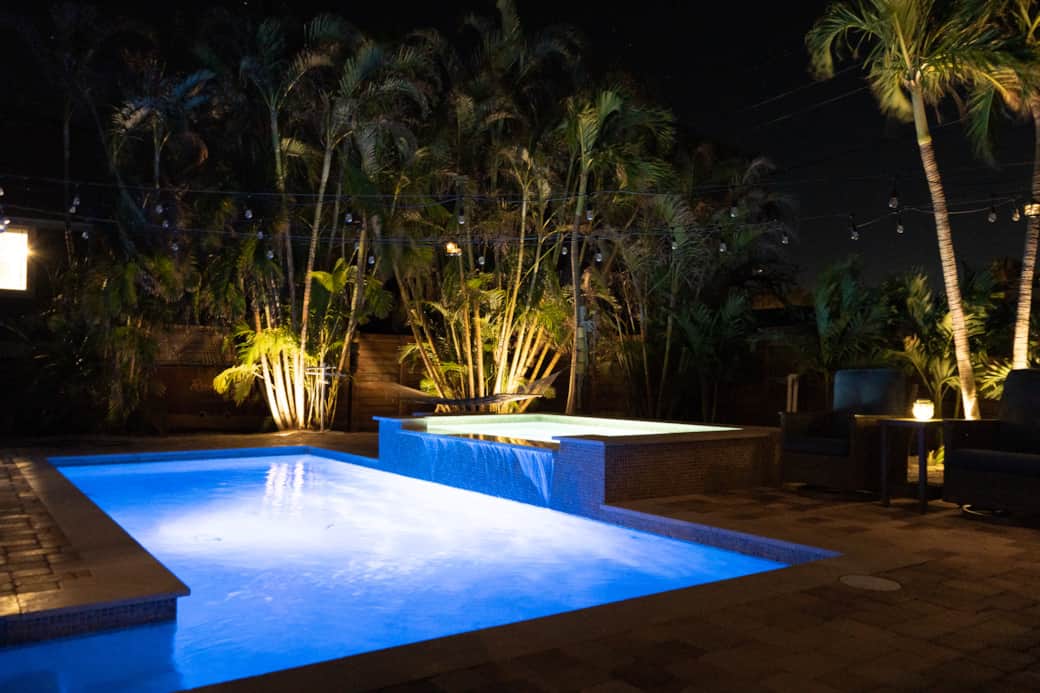 Private heated pool and spa