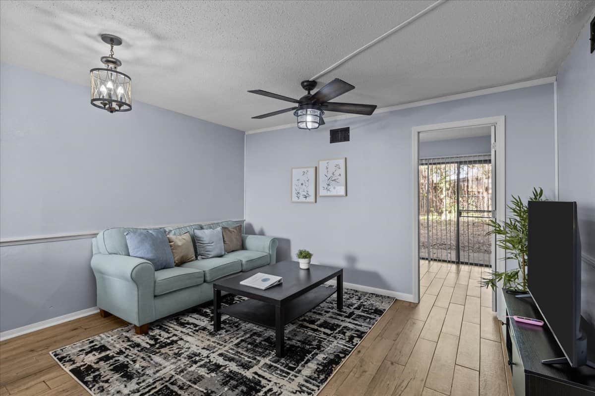 7. Super comfortable living room with SMART TV