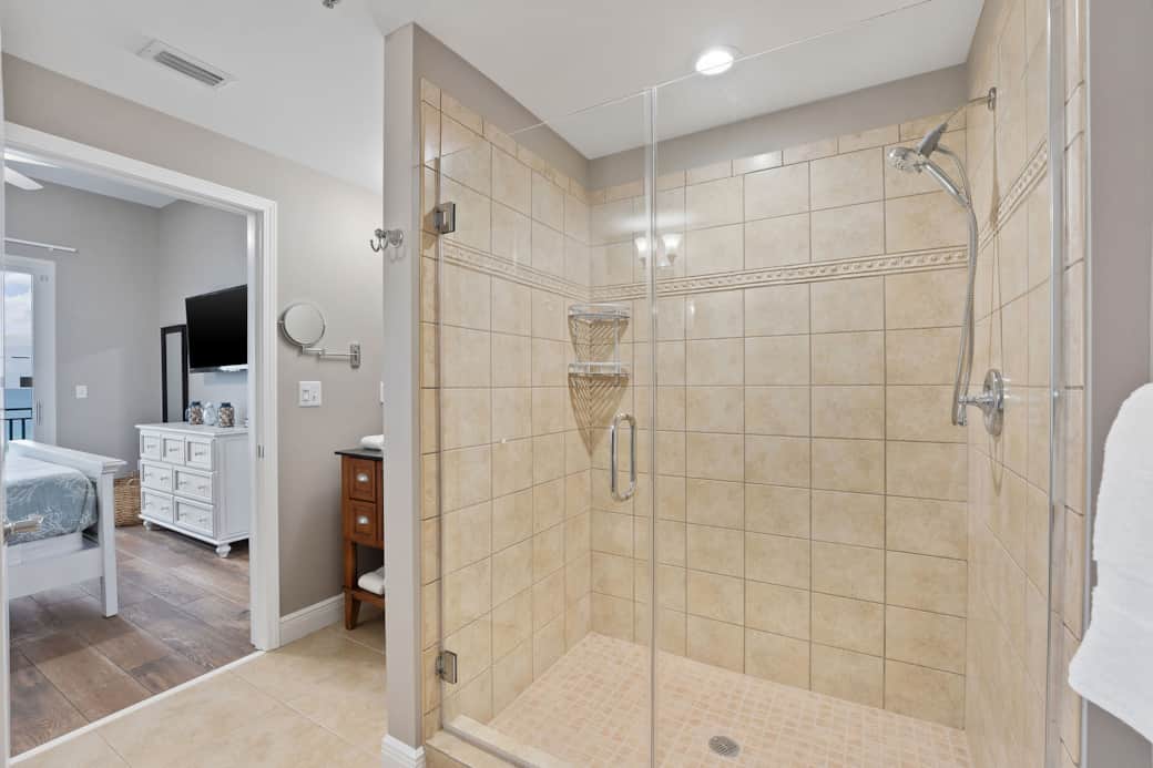 Master Bathroom Shower w/ Frameless Enclosure