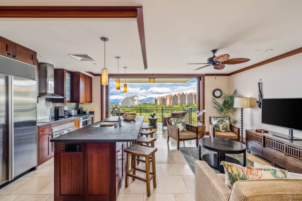 Kitchen and living area