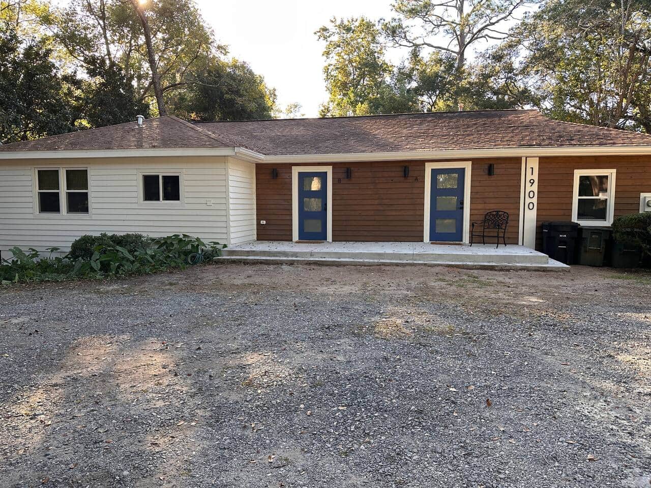 This is a 2 unit property.  Everything is private for guests no sharing of living areas. Parking, front patio, back deck and yard are shared areas.