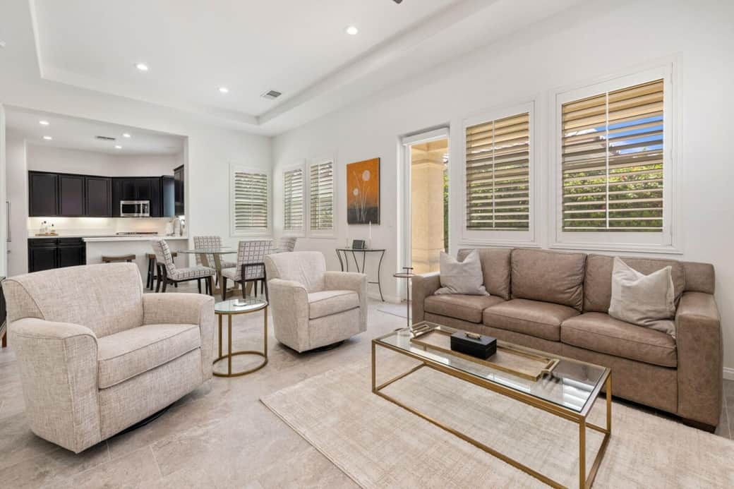 Spacious living room with comfortable seating Spacious living room with comfortable seating