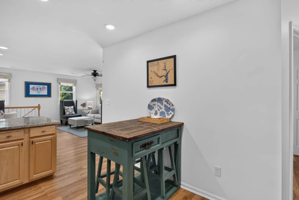 (Upstairs) Island with stow away seating for 4