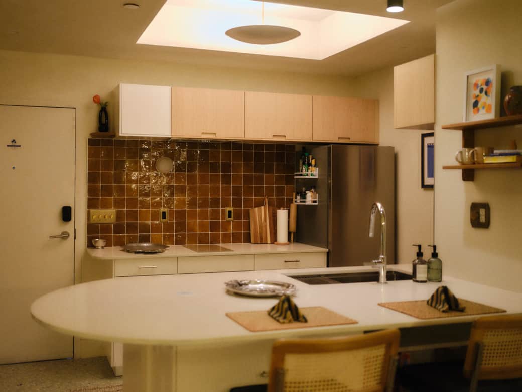 Cozy but full kitchen