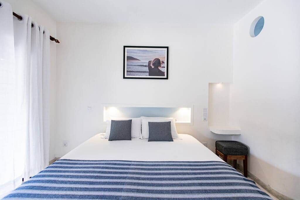Each villa has two ensuite bedrooms and super flexible bed set up with queen or two single beds