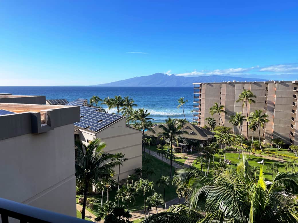 View of Molokai from the Lanai