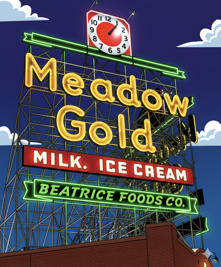 Meadow Gold Sign